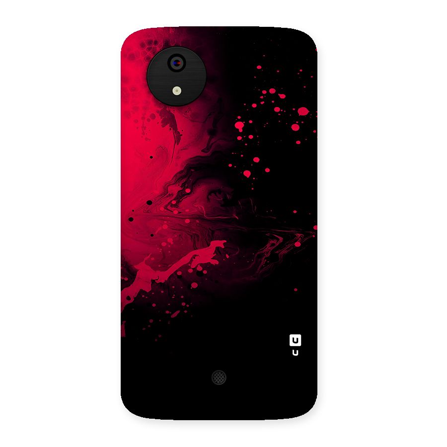 Red Black Splash Art Back Case for Canvas A1  AQ4501