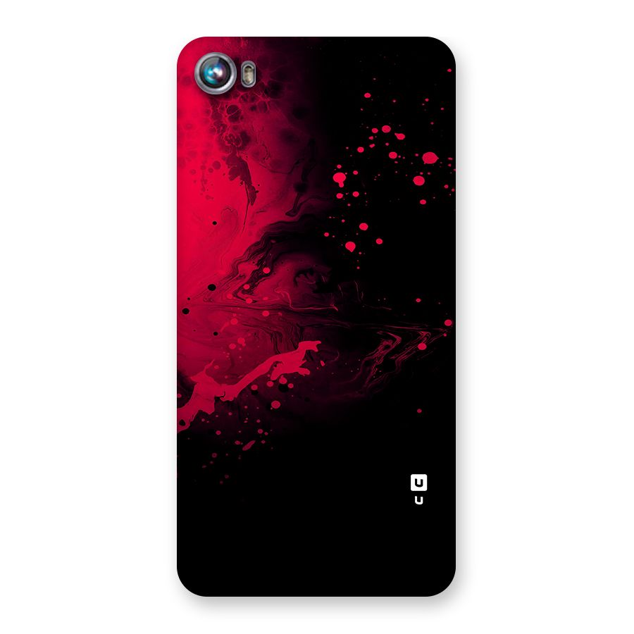Red Black Splash Art Back Case for Canvas Fire 4 (A107)