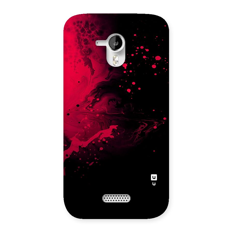 Red Black Splash Art Back Case for Canvas HD A116
