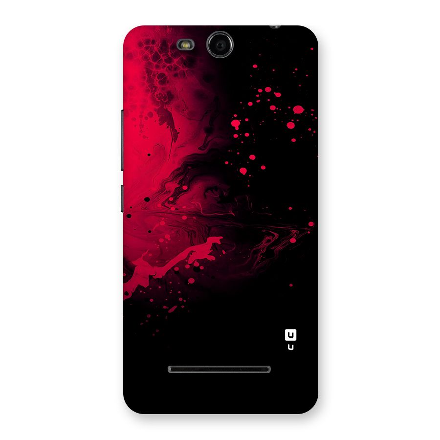 Red Black Splash Art Back Case for Canvas Juice 3 Q392