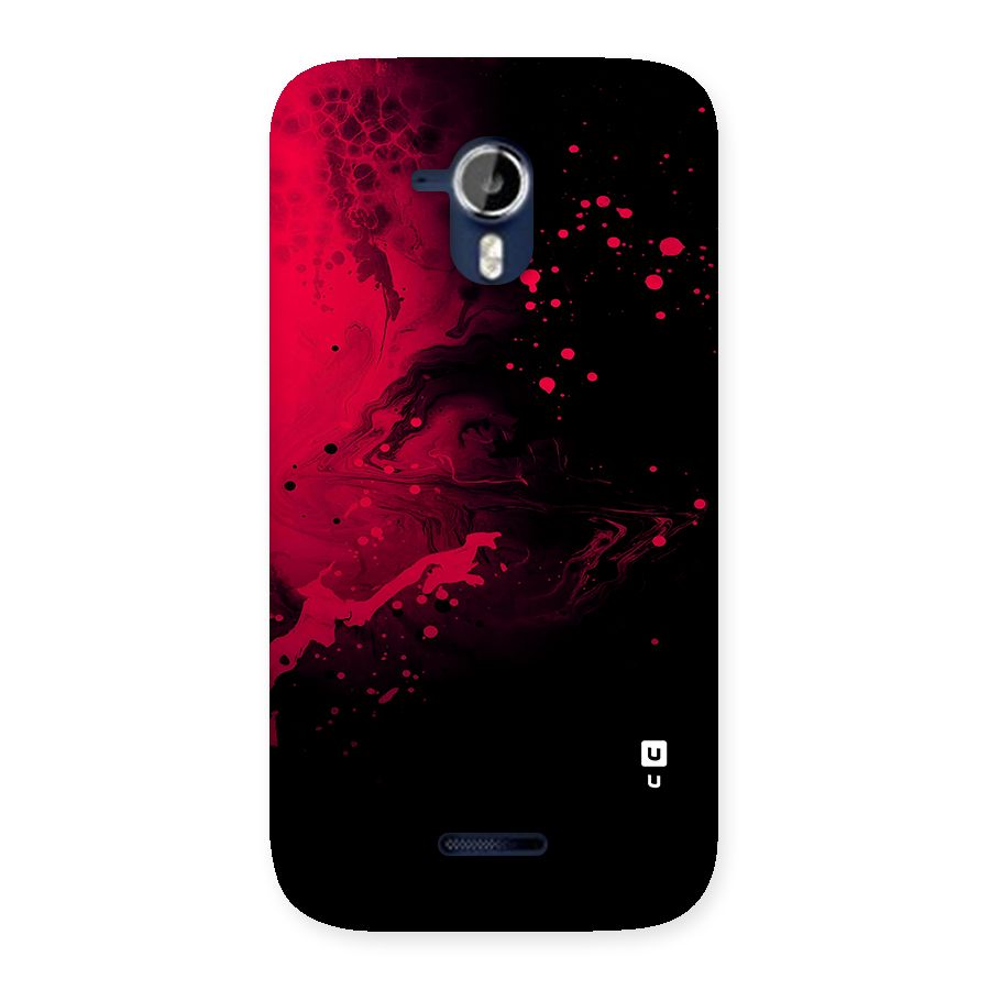 Red Black Splash Art Back Case for Canvas Magnus A117