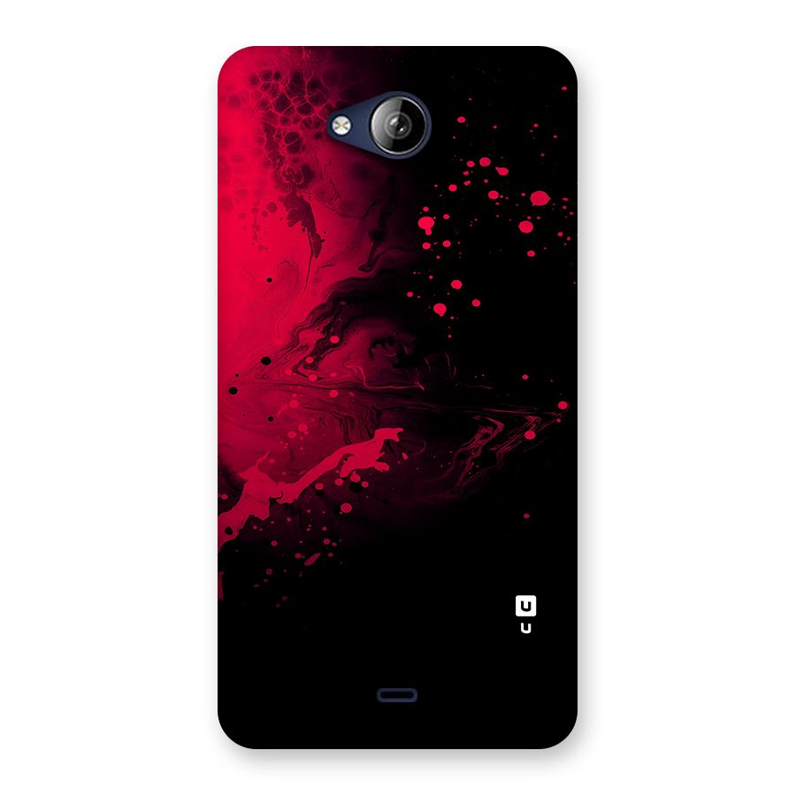 Red Black Splash Art Back Case for Canvas Play Q355