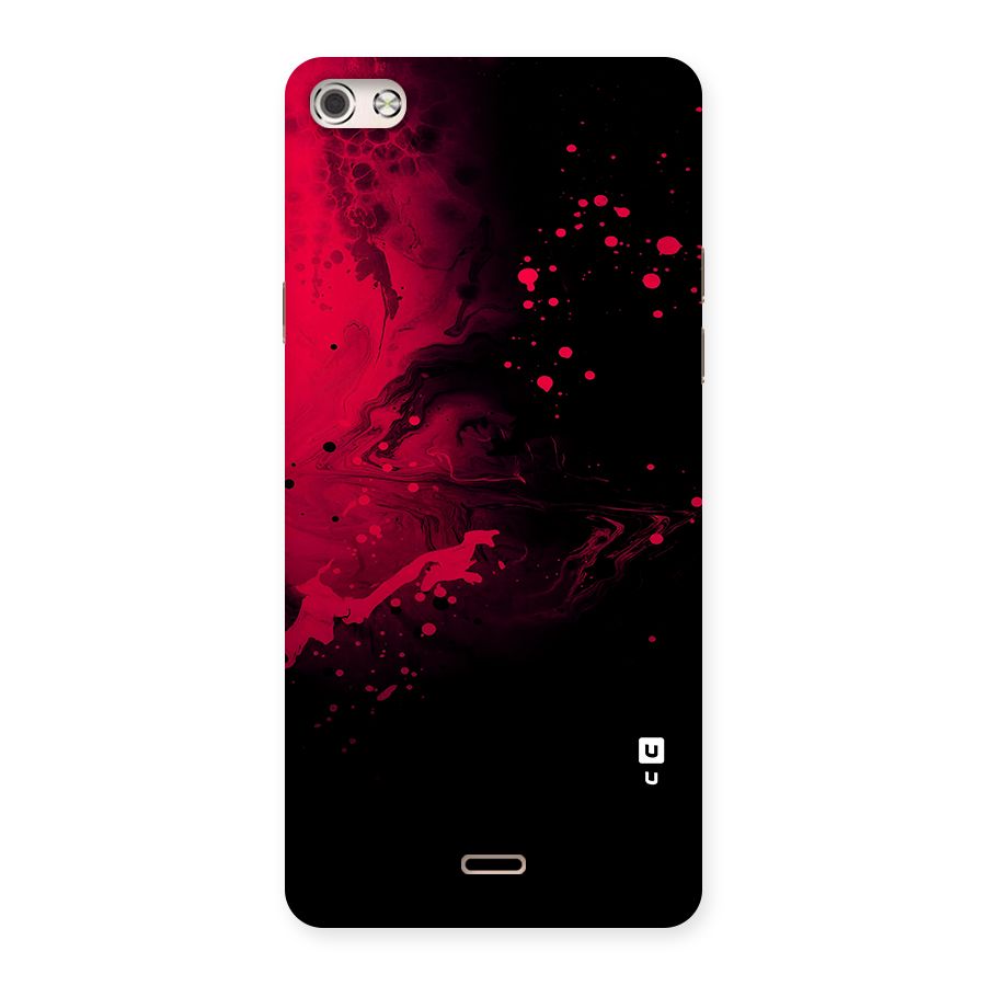 Red Black Splash Art Back Case for Canvas Silver 5