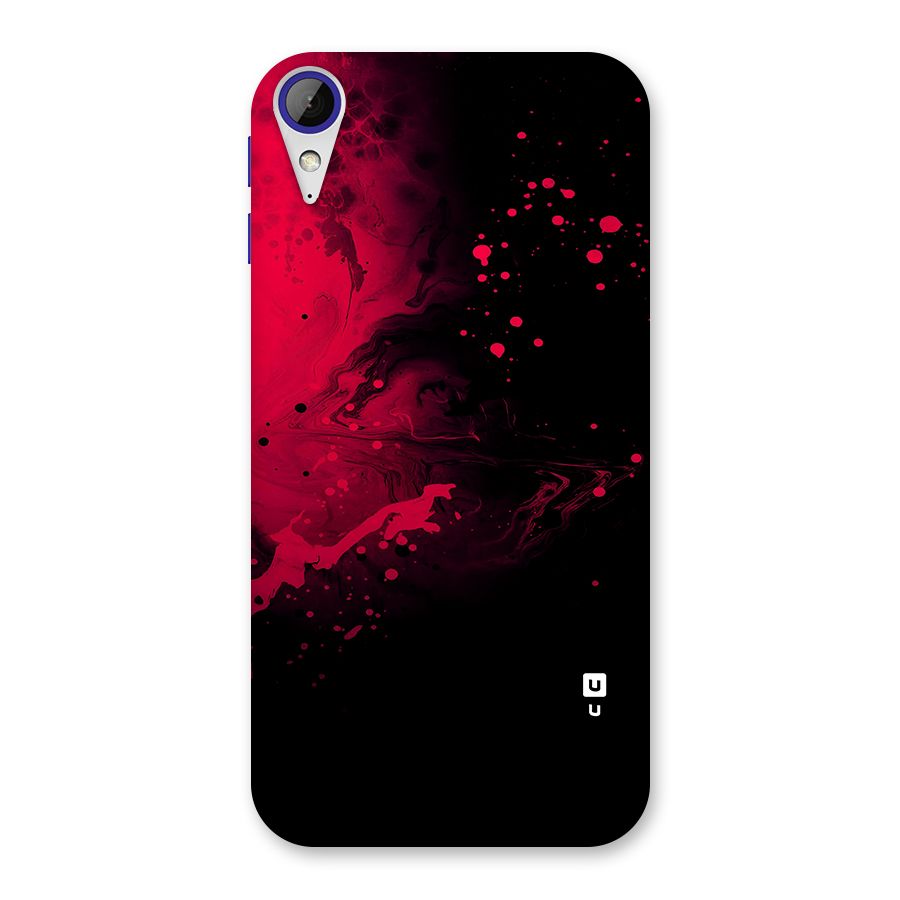 Red Black Splash Art Back Case for Desire 830