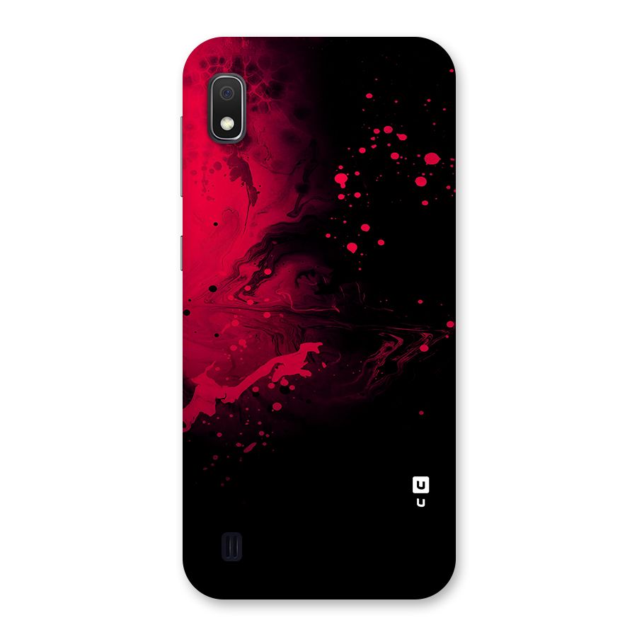 Red Black Splash Art Back Case for Galaxy A10