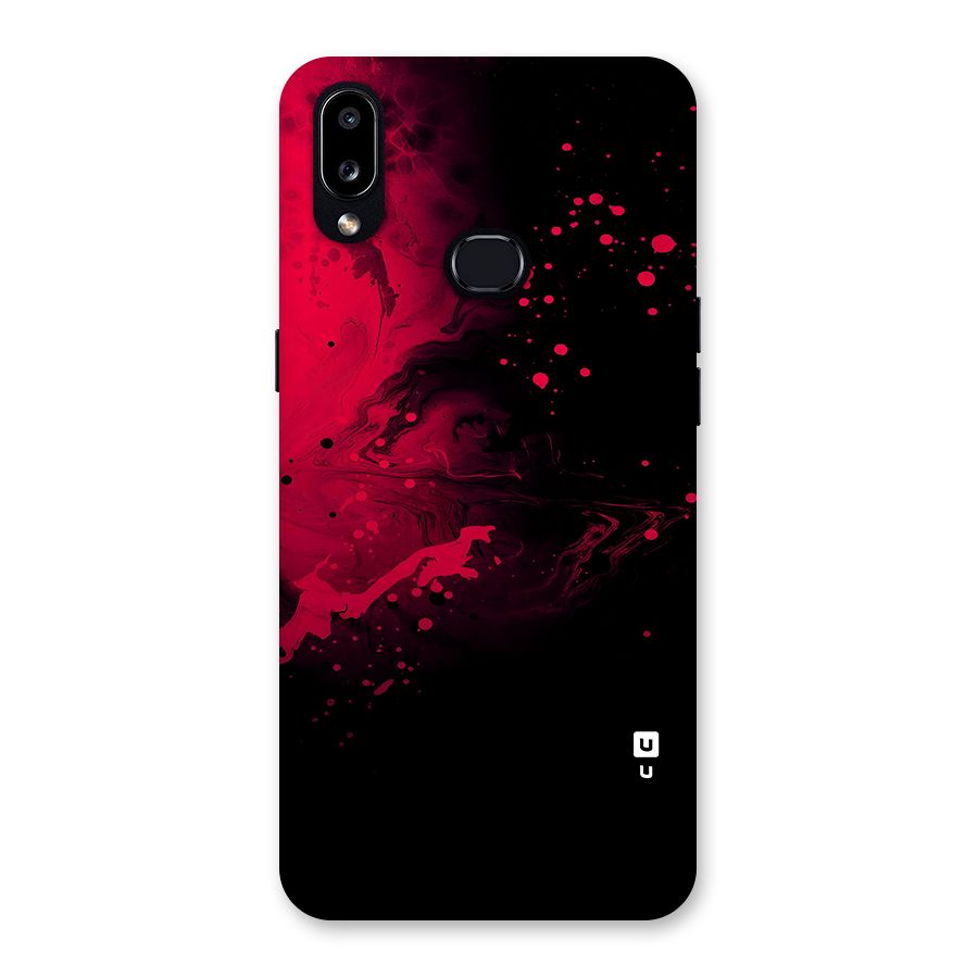 Red Black Splash Art Back Case for Galaxy A10s