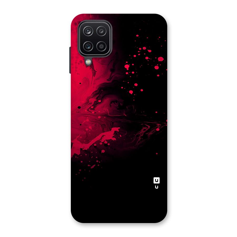 Red Black Splash Art Back Case for Galaxy A12