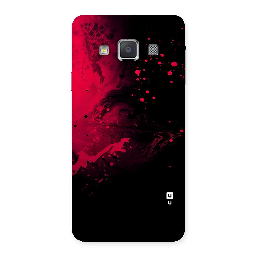 Red Black Splash Art Back Case for Galaxy A3