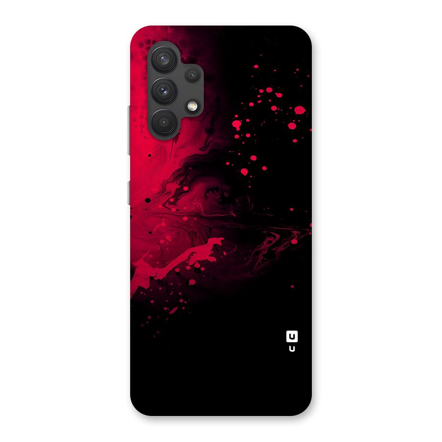 Red Black Splash Art Back Case for Galaxy A32