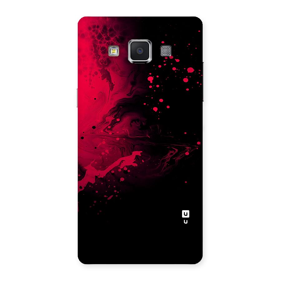 Red Black Splash Art Back Case for Galaxy A5