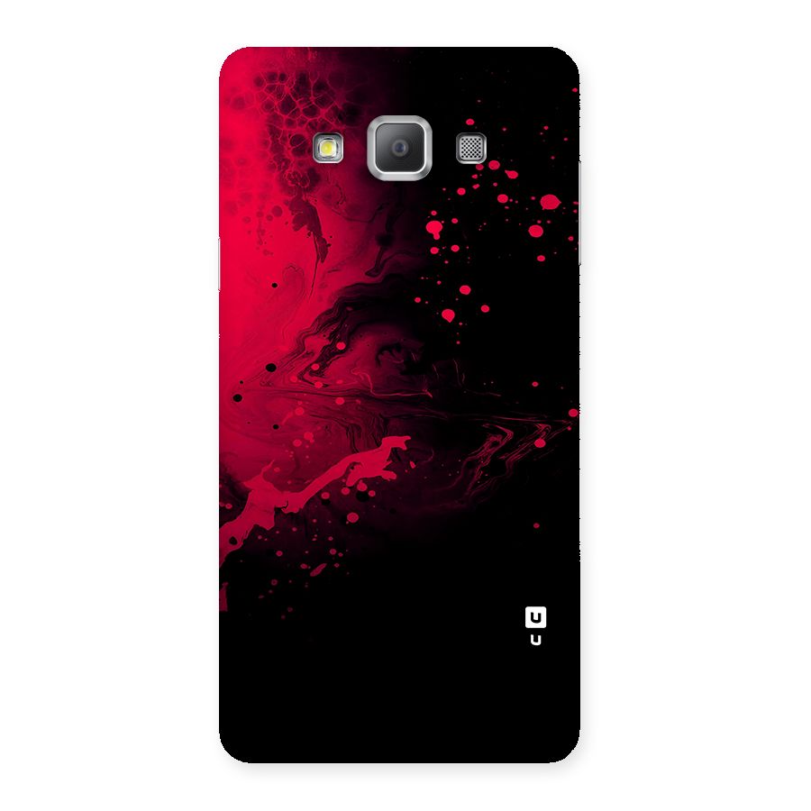 Red Black Splash Art Back Case for Galaxy A7