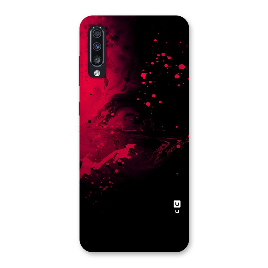 Red Black Splash Art Back Case for Galaxy A70