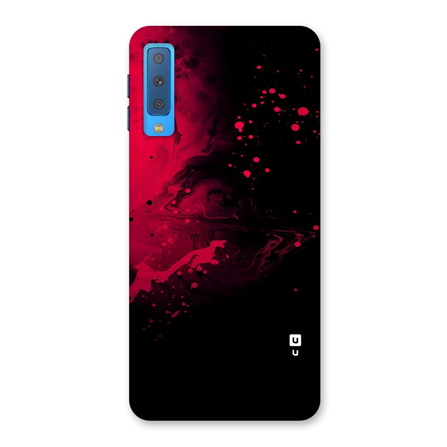 Red Black Splash Art Back Case for Galaxy A7 (2018)