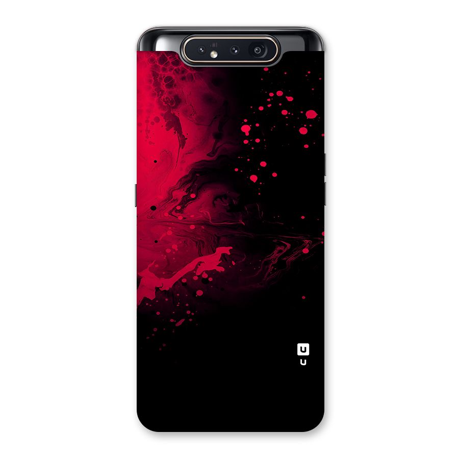 Red Black Splash Art Back Case for Galaxy A80