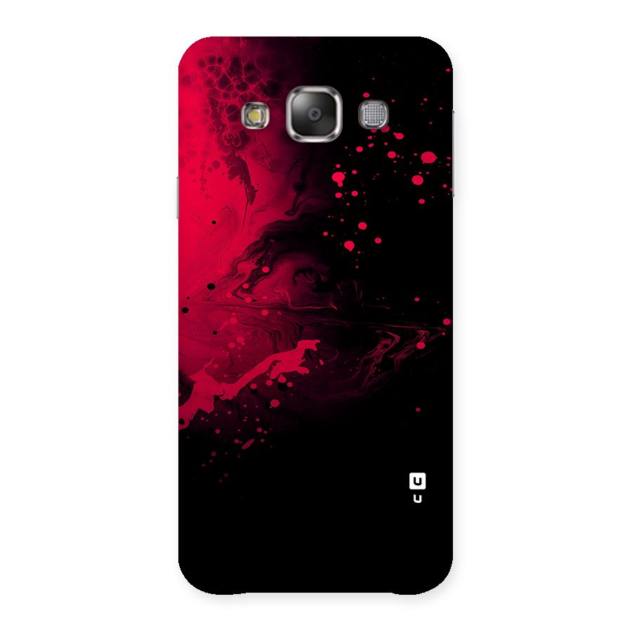 Red Black Splash Art Back Case for Galaxy E7