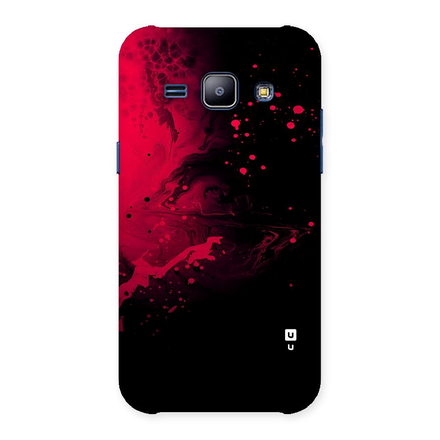 Red Black Splash Art Back Case for Galaxy J1