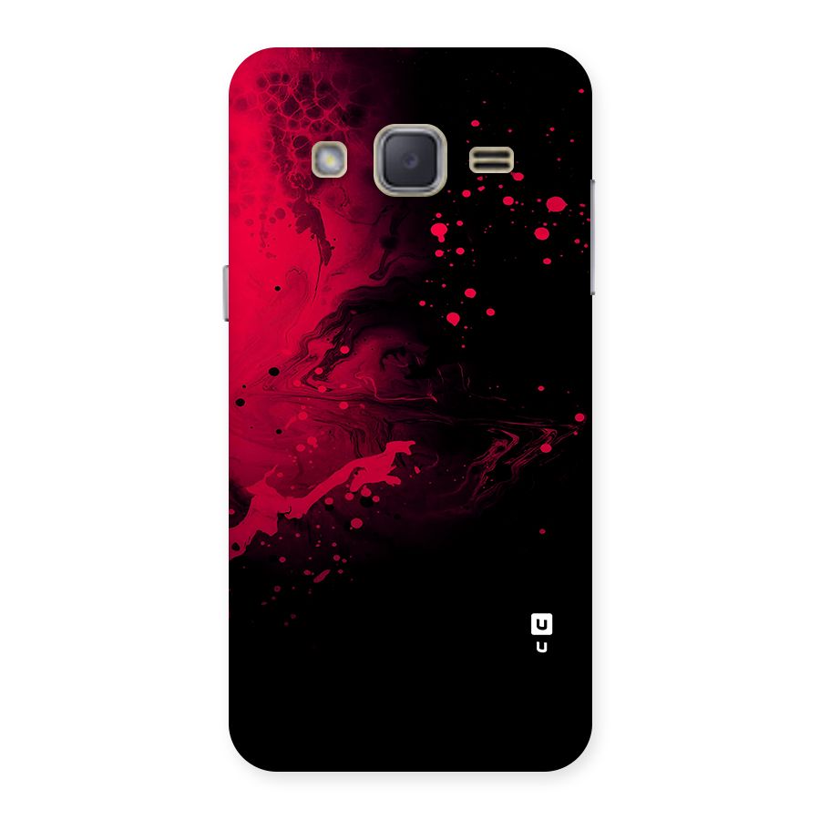 Red Black Splash Art Back Case for Galaxy J2