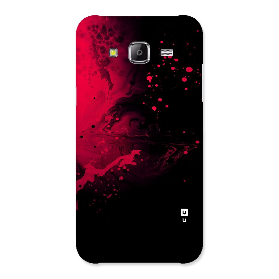 Red Black Splash Art Back Case for Galaxy J2 Prime