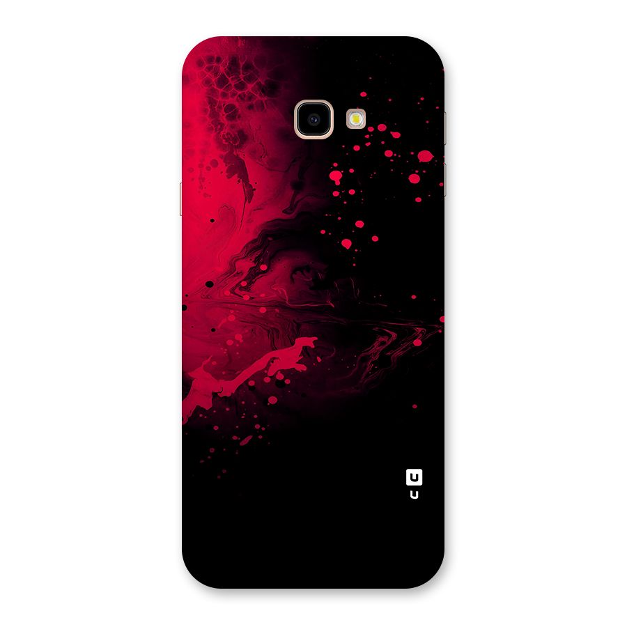 Red Black Splash Art Back Case for Galaxy J4 Plus