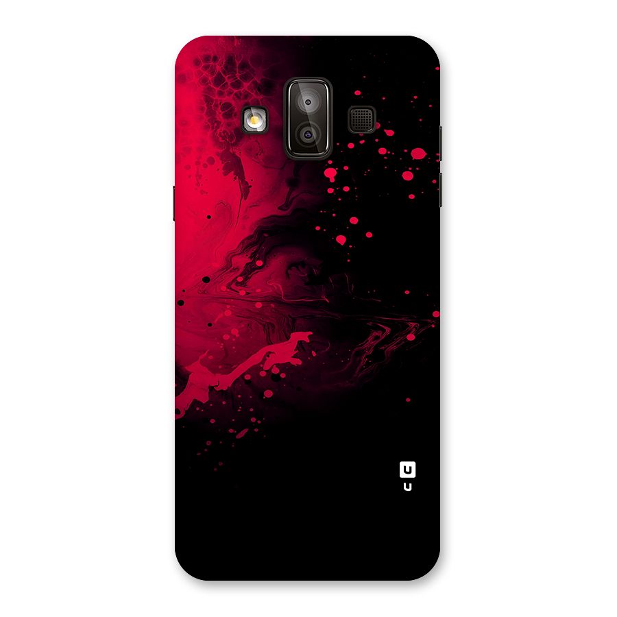 Red Black Splash Art Back Case for Galaxy J7 Duo