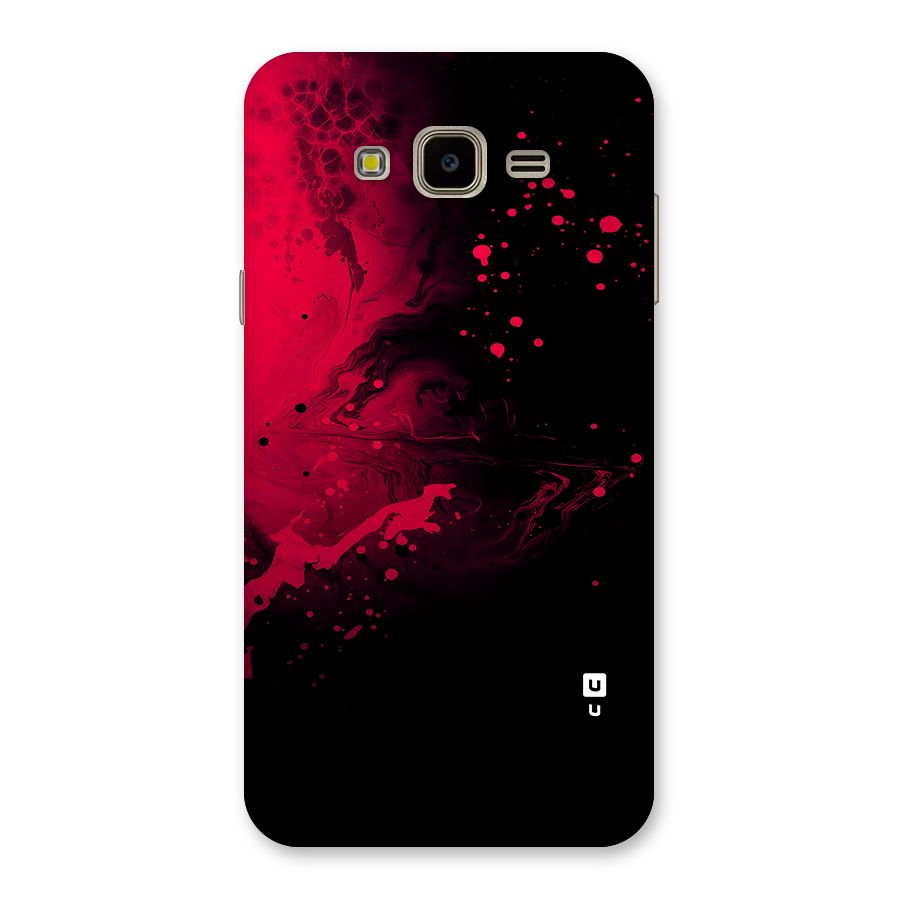 Red Black Splash Art Back Case for Galaxy J7 Nxt