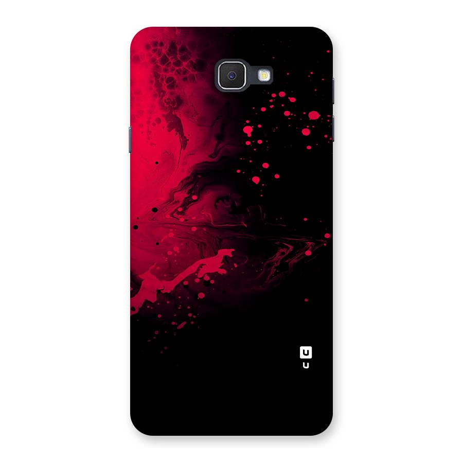 Red Black Splash Art Back Case for Galaxy J7 Prime