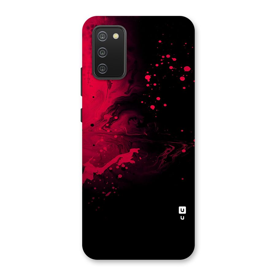Red Black Splash Art Back Case for Galaxy M02s