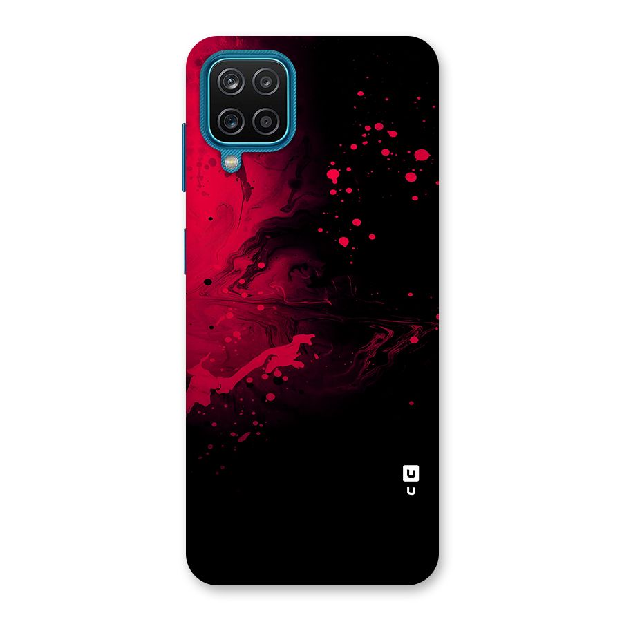 Red Black Splash Art Back Case for Galaxy M12