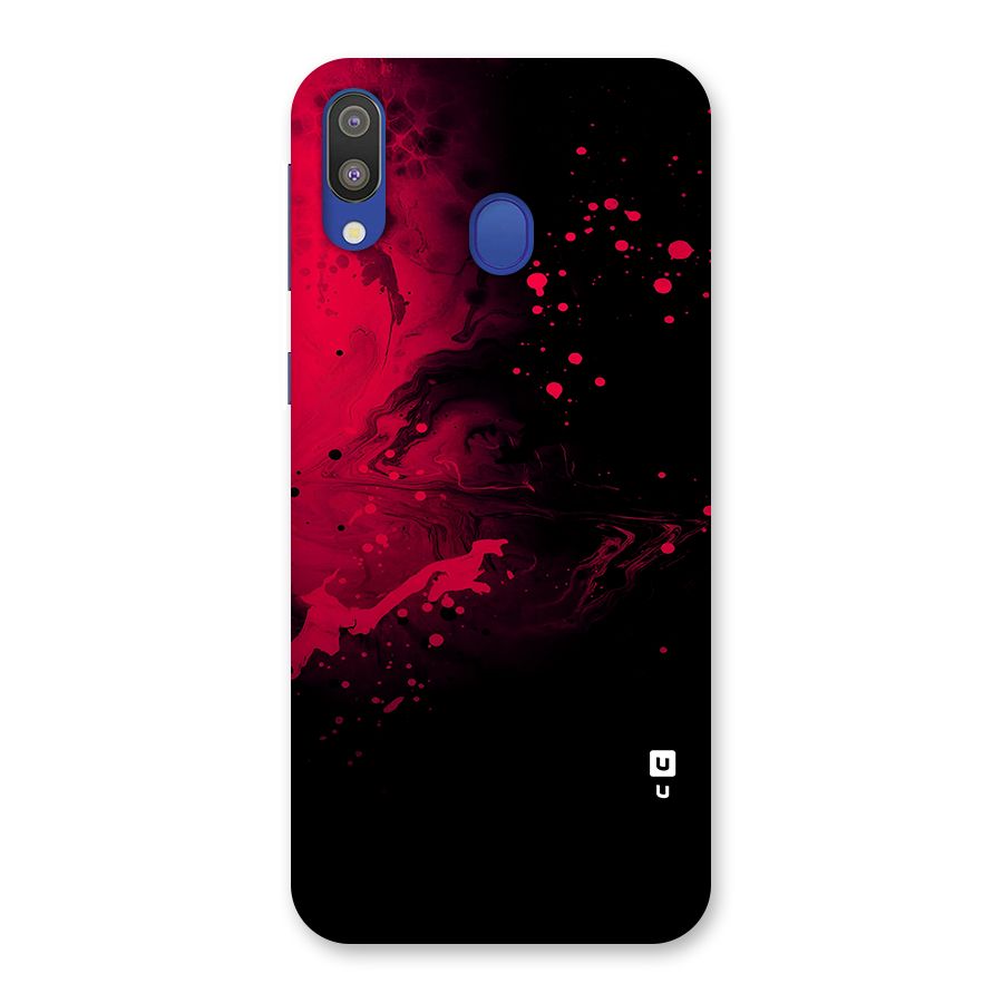 Red Black Splash Art Back Case for Galaxy M20