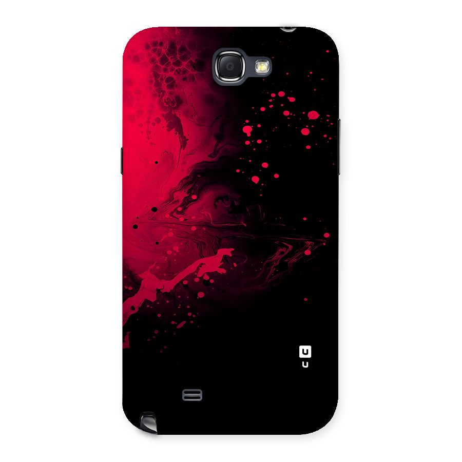 Red Black Splash Art Back Case for Galaxy Note 2