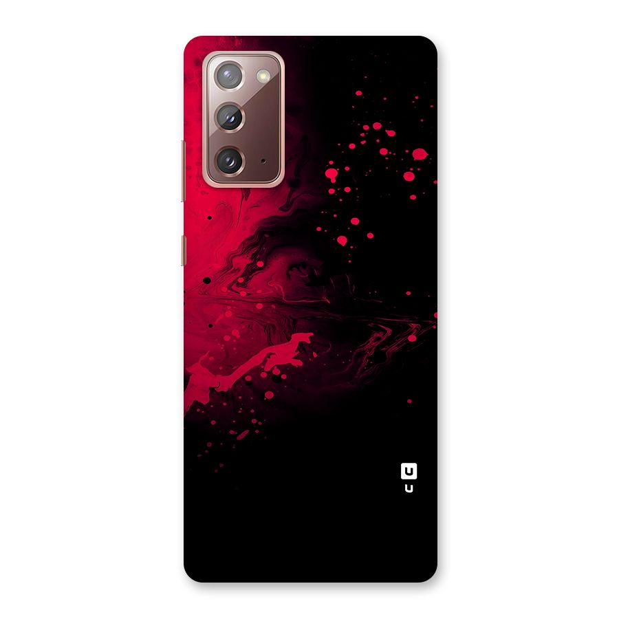 Red Black Splash Art Back Case for Galaxy Note 20