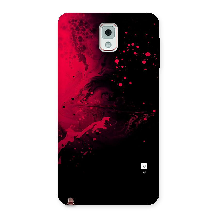 Red Black Splash Art Back Case for Galaxy Note 3