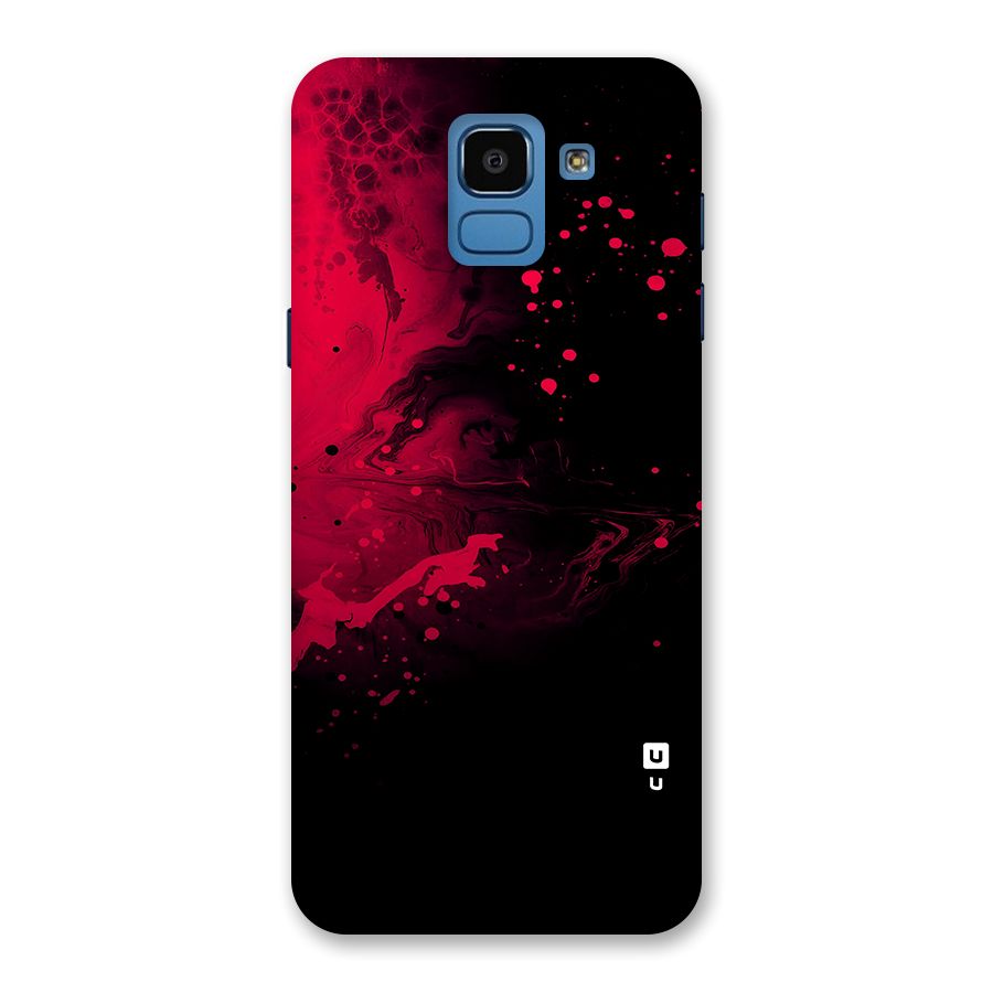 Red Black Splash Art Back Case for Galaxy On6