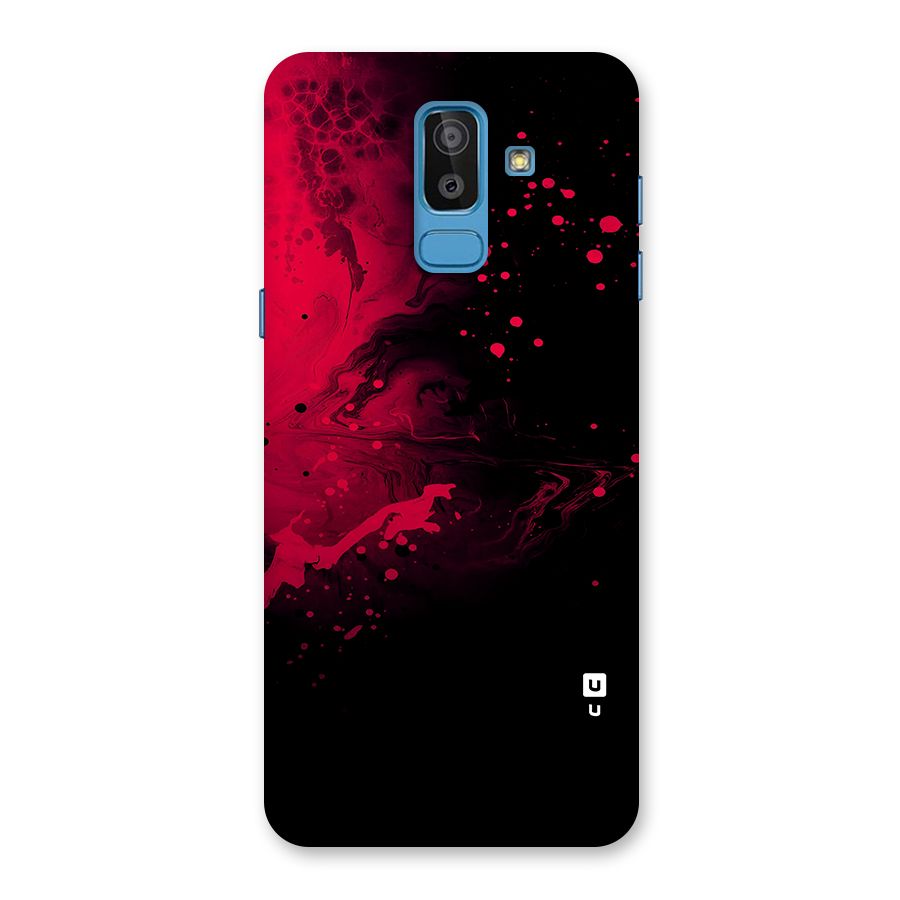 Red Black Splash Art Back Case for Galaxy On8 (2018)