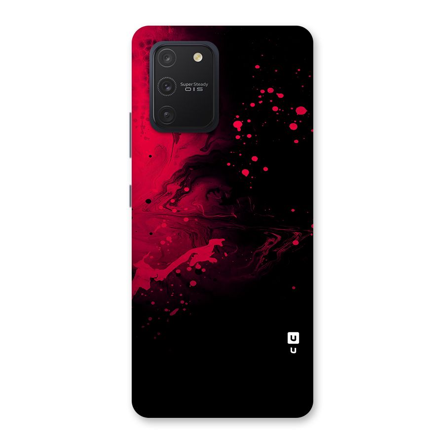 Red Black Splash Art Back Case for Galaxy S10 Lite