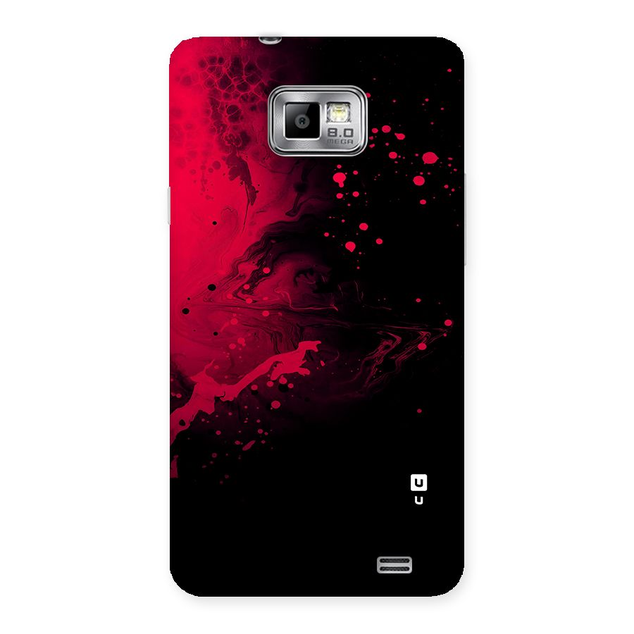 Red Black Splash Art Back Case for Galaxy S2