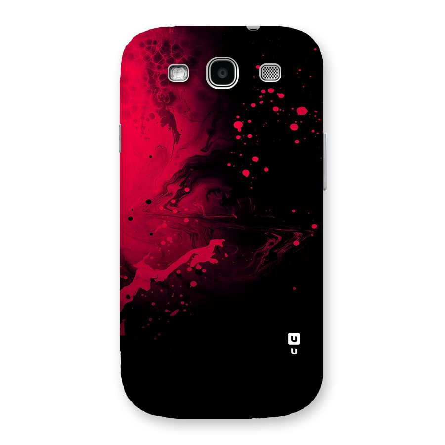 Red Black Splash Art Back Case for Galaxy S3