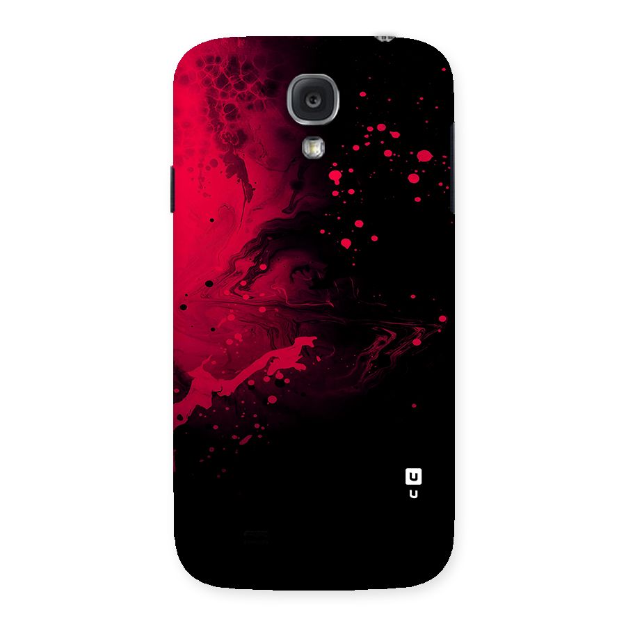 Red Black Splash Art Back Case for Galaxy S4