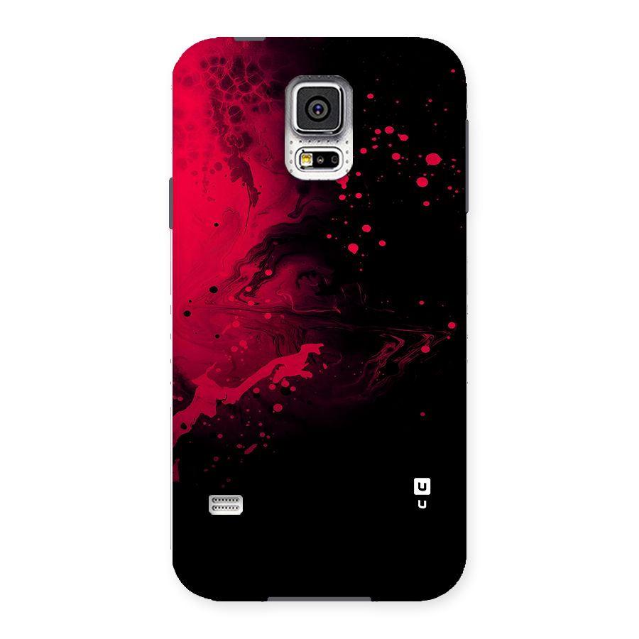 Red Black Splash Art Back Case for Galaxy S5