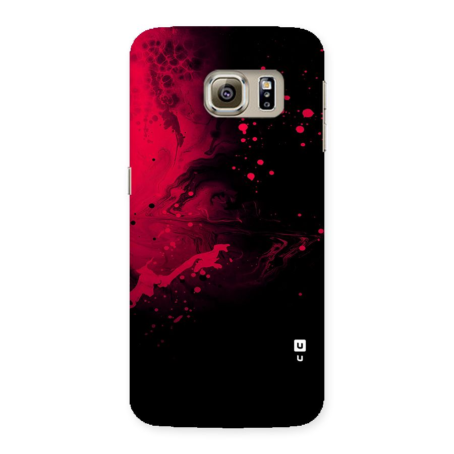 Red Black Splash Art Back Case for Galaxy S6 edge