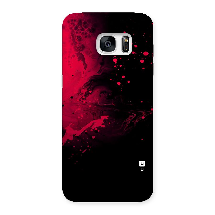 Red Black Splash Art Back Case for Galaxy S7 Edge