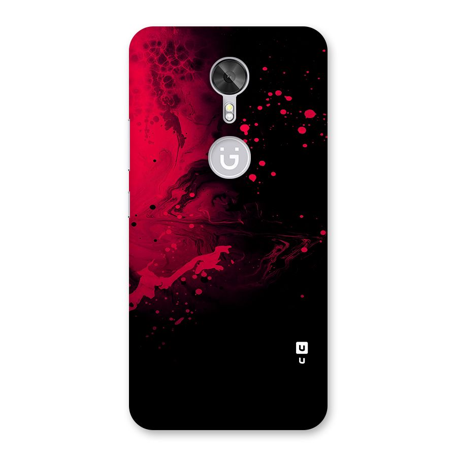 Red Black Splash Art Back Case for Gionee A1