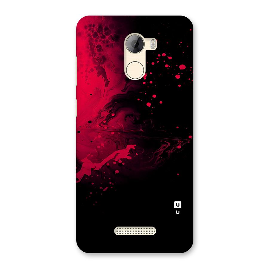 Red Black Splash Art Back Case for Gionee A1 LIte