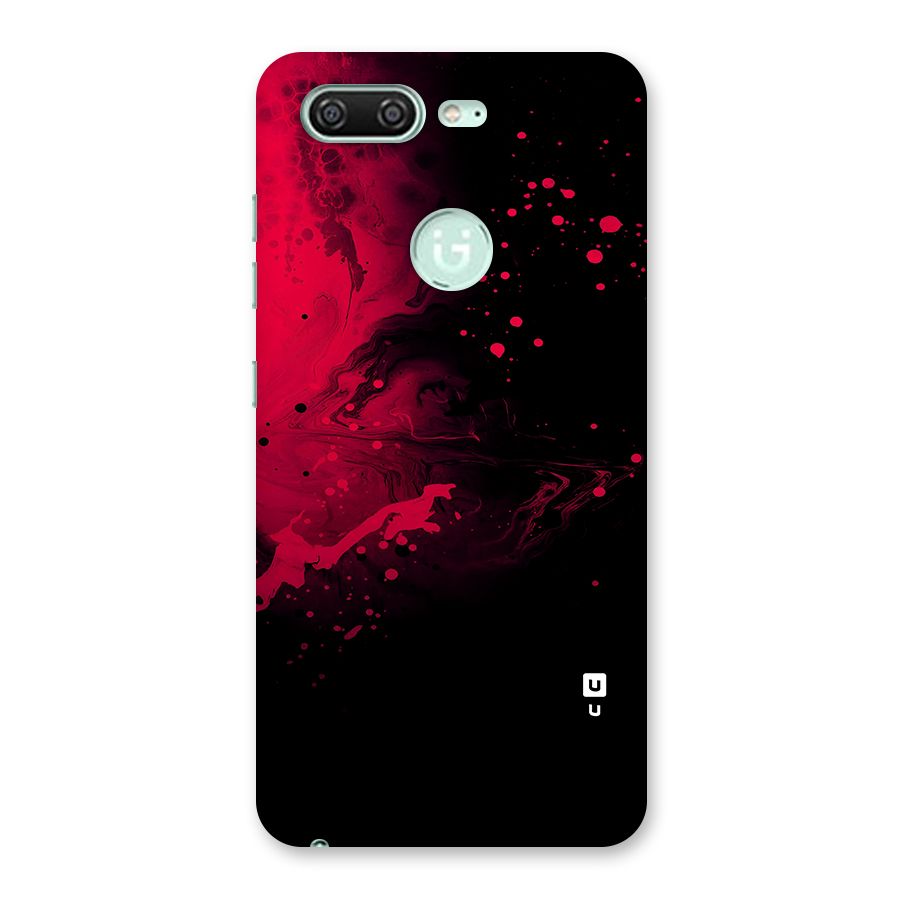 Red Black Splash Art Back Case for Gionee S10