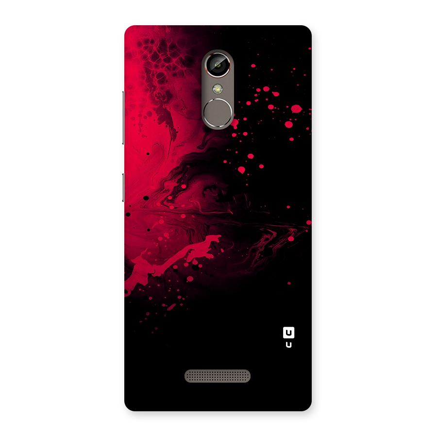 Red Black Splash Art Back Case for Gionee S6s