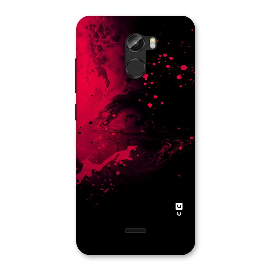 Red Black Splash Art Back Case for Gionee X1