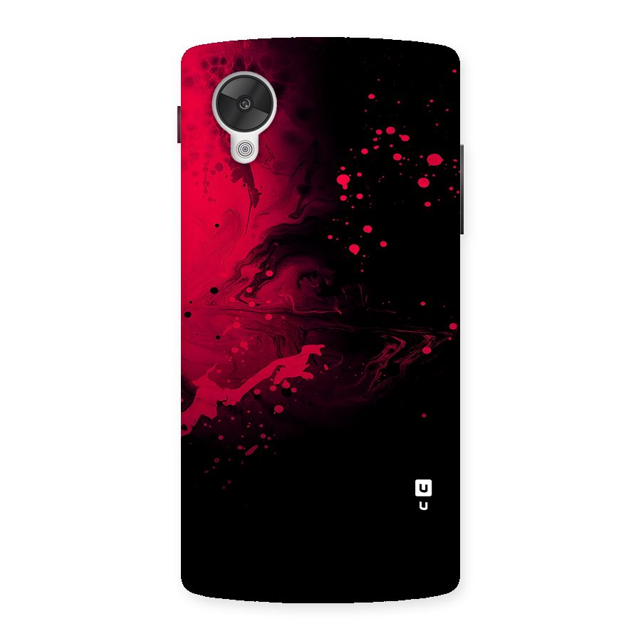 Red Black Splash Art Back Case for Google Nexus 5