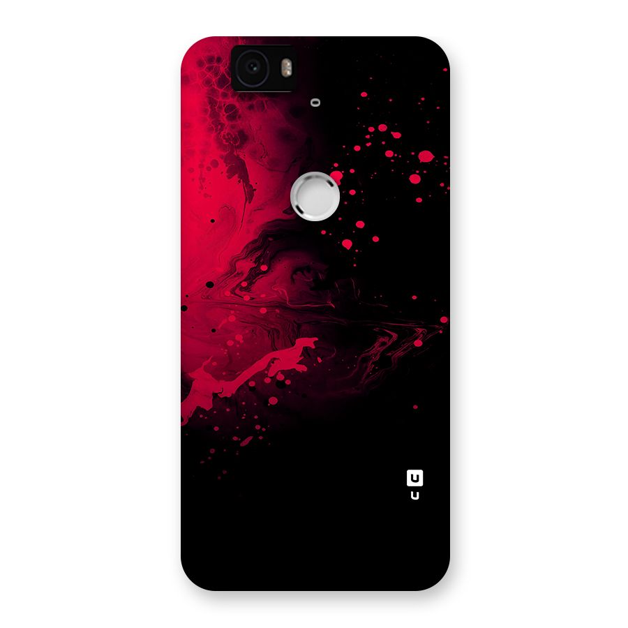 Red Black Splash Art Back Case for Google Nexus 6P