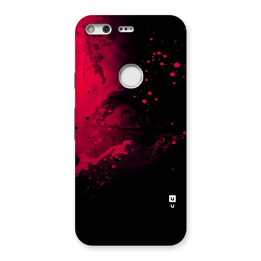 Red Black Splash Art Back Case for Google Pixel