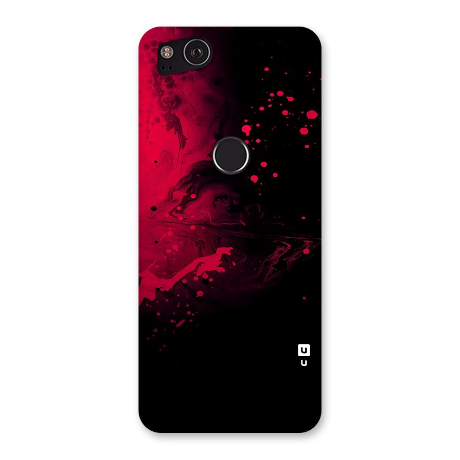 Red Black Splash Art Back Case for Google Pixel 2